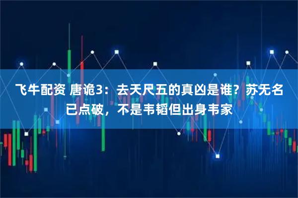 飞牛配资 唐诡3：去天尺五的真凶是谁？苏无名已点破，不是韦韬但出身韦家
