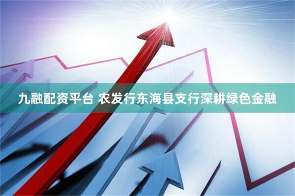 九融配资平台 农发行东海县支行深耕绿色金融